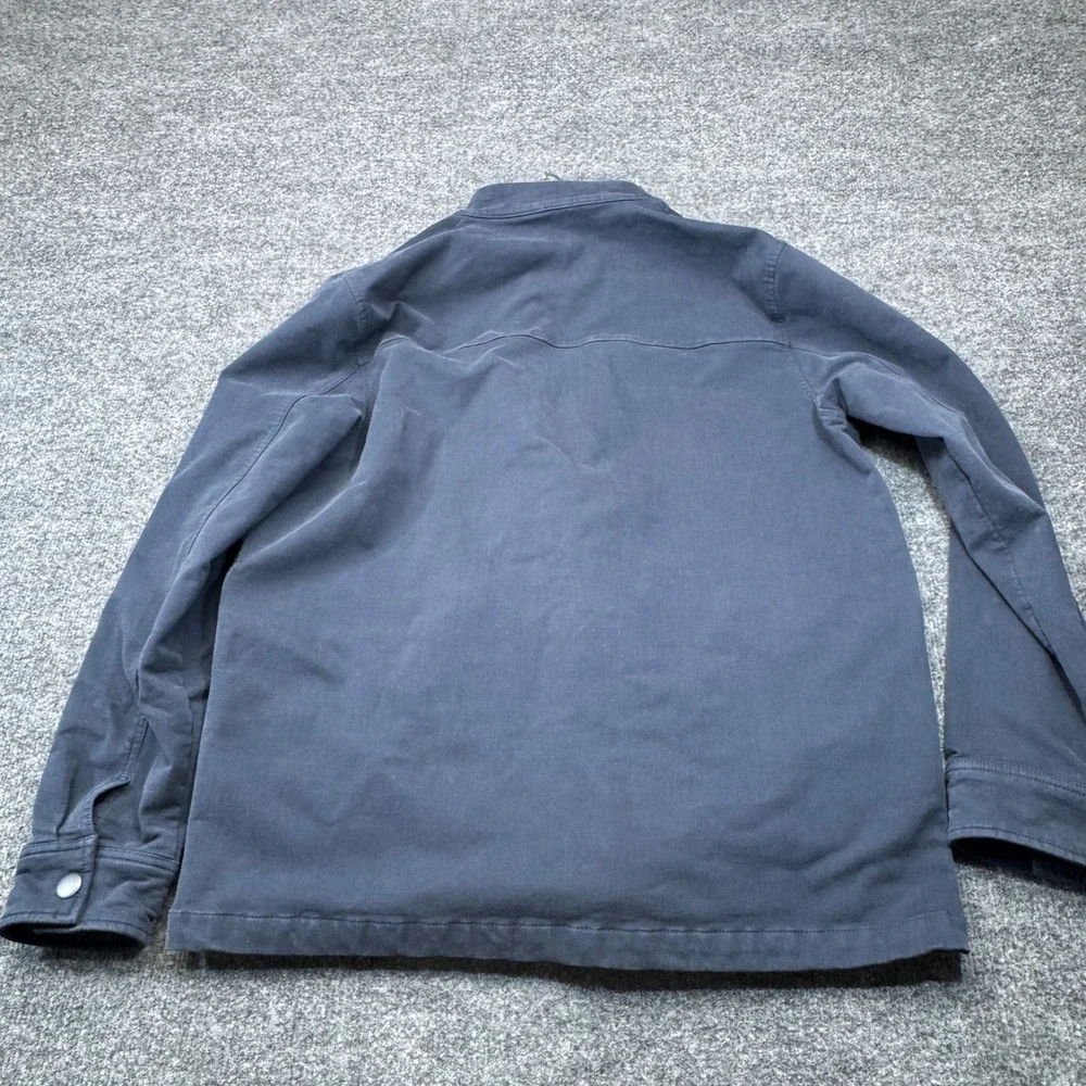 Travis Mathew Jacket Men Large Blue Full Zip Snap Fleece Lined Utility Barn Coat